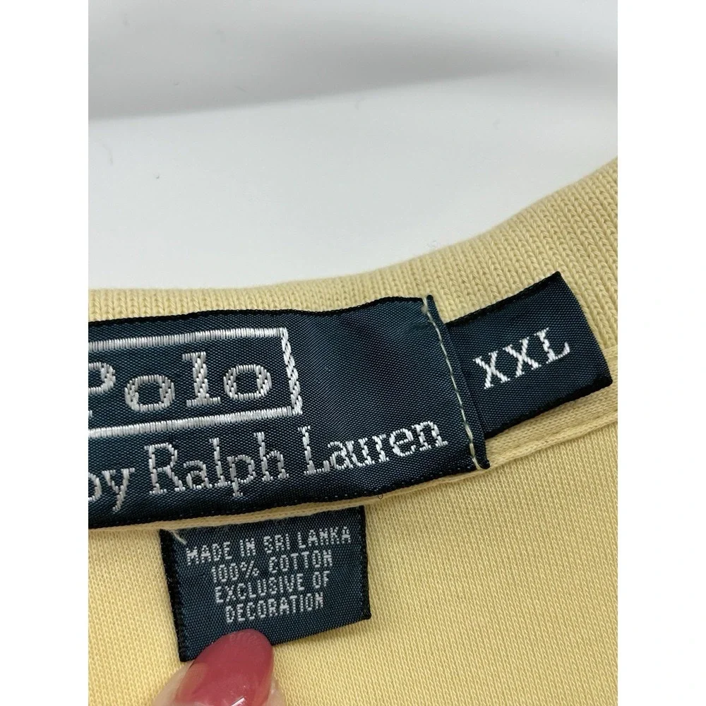 Polo Ralph Lauren Mens Short Sleeve‎ Polo Shirt Size XXL Preppy Butter Yellow